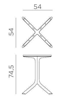 Стол пластиковый обеденный ClipX 80 тортора 800х800х750 мм