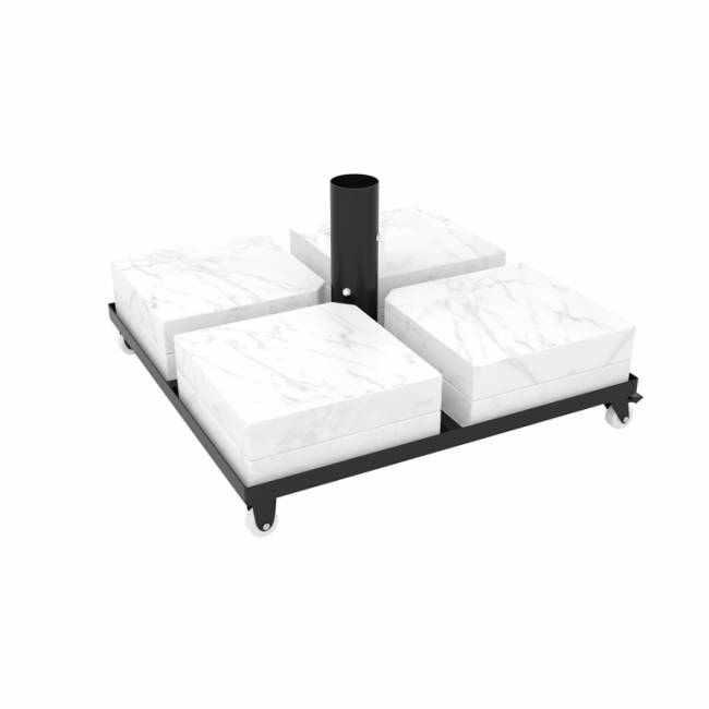 Зонт профессиональный 4х4 м Atlantic Solar антрацит, бежевый 4000х4000 мм