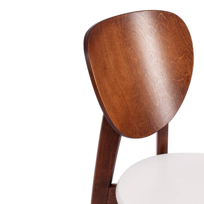 Стул DIAMANTE жесткое сидение бук, 42 х 42 х 85 см, коричневый / белый (Комплект из 2 шт.) коричневый бук