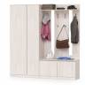 Шкаф для одежды и обувницы с вешалками для верхней одежды Ника цвет ясень анкор светлый Шкаф для одежды и обувницы с вешалками для верхней одежды Ника цвет ясень анкор светлый