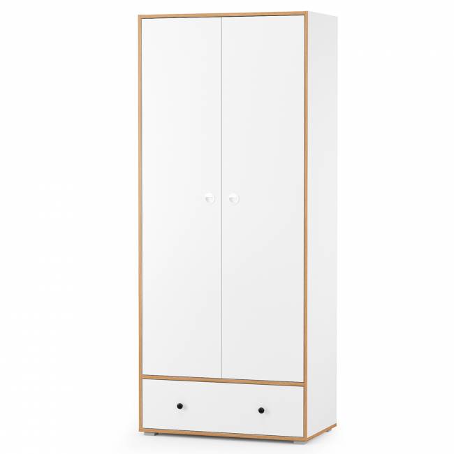 Письменный стол Вуди и платяной шкаф цвет белый премиум/дуб крафт золотой Письменный стол Вуди и платяной шкаф цвет белый премиум/дуб крафт золотой