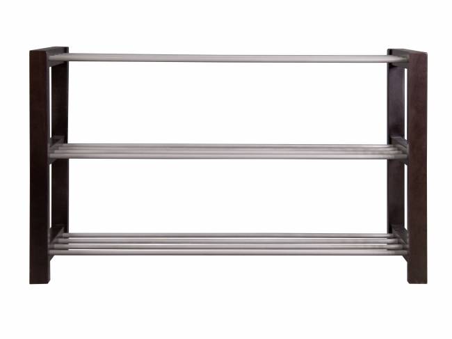 Тумба для обуви Дольче темно-коричневый/металлик Тумба для обуви Дольче темно-коричневый/металлик