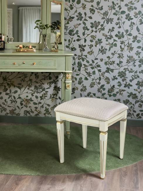 Банкетка Васко В 107Н слоновая кость/золото, Атина ваниль