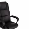 Кресло компьютерное Бергамо/Bergamo хром (22) кож/зам, черный, 36-6 черный кож/зам