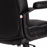 Кресло компьютерное Бергамо/Bergamo хром (22) кож/зам, черный, 36-6 черный кож/зам
