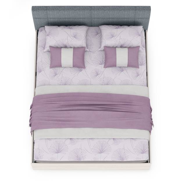 Кровать двуспальная с мягкой спинкой Ника 11.37 цвет ясень анкор светлый