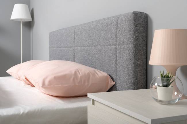 Кровать двуспальная с мягкой спинкой Ника 11.37 цвет ясень анкор светлый