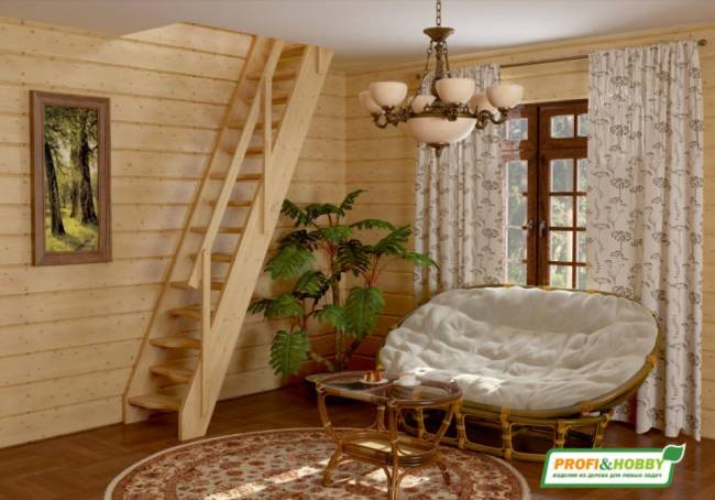 Деревянная лестница К-007м/28