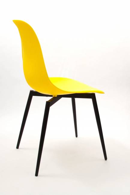 Стул Туссе чёрный /жёлтый