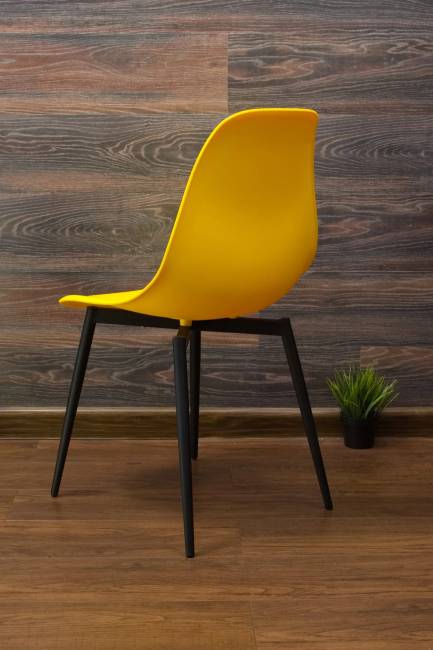 Стул Туссе чёрный /жёлтый