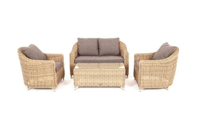 "Кон Панна" лаунж-зона из искусственного ротанга, цвет соломенный