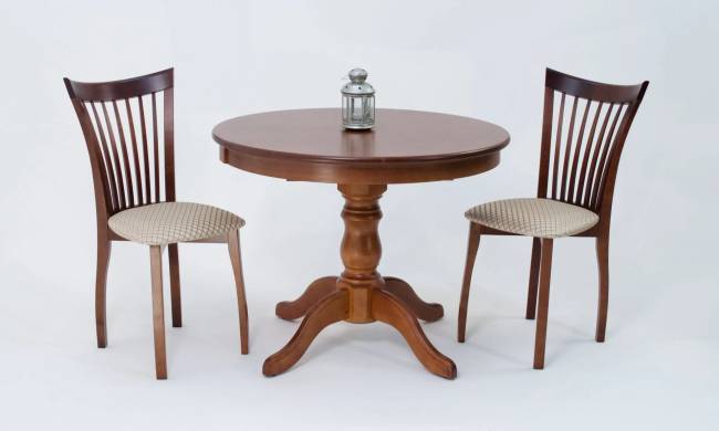 Обеденная группа Брамос К 100 орех со стульями Миранда орех ромб бежевый