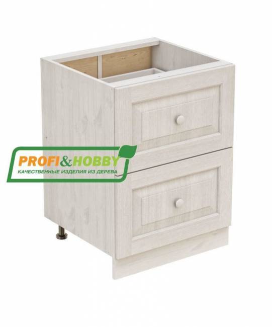 Тумба 2 ящика 600 х 560 х 720 сосна, без покраски