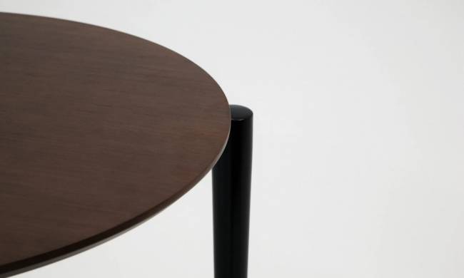 Стол Pawook К 90 чёрный/орех