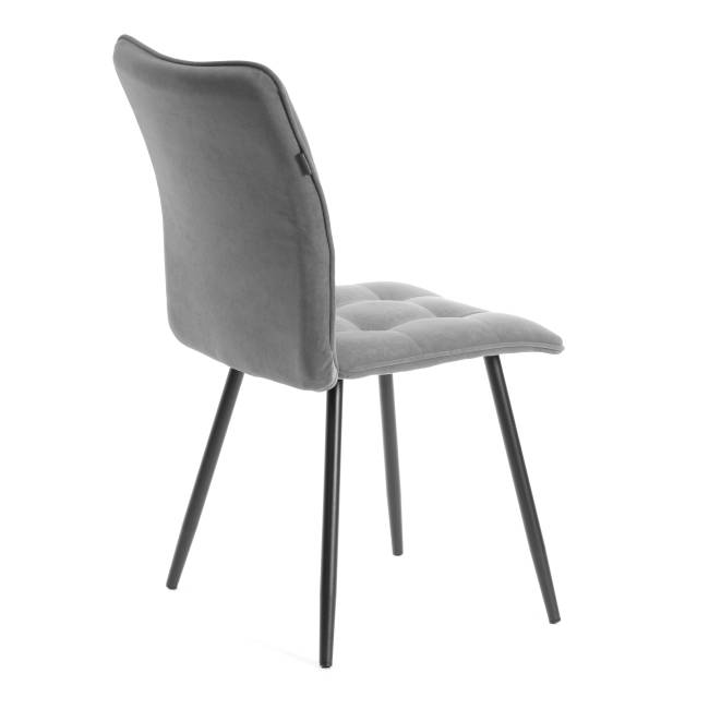 Комплект кресло+стул Бари/Bari LT, велюр, серый/черный, 29 серый/черный флок Комплект кресло+стул Бари/Bari LT, велюр, серый/черный, 29 серый/черный флок