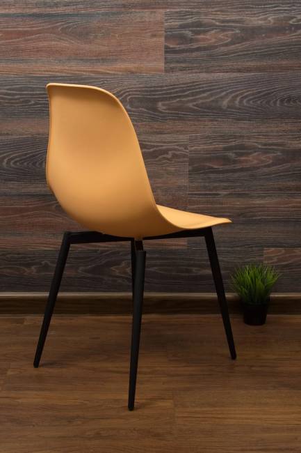 Стул Туссе чёрный /персиковый