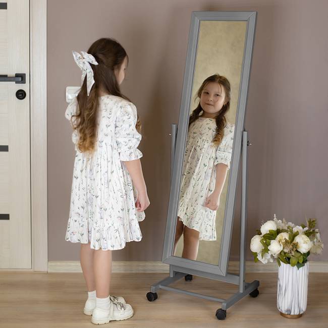 Зеркало напольное BeautyStyle 27 серый  135 см х 42,5 см