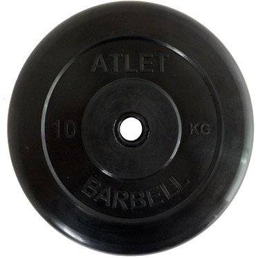 Диск обрезиненный черный MB ATLET d-26 10 кг