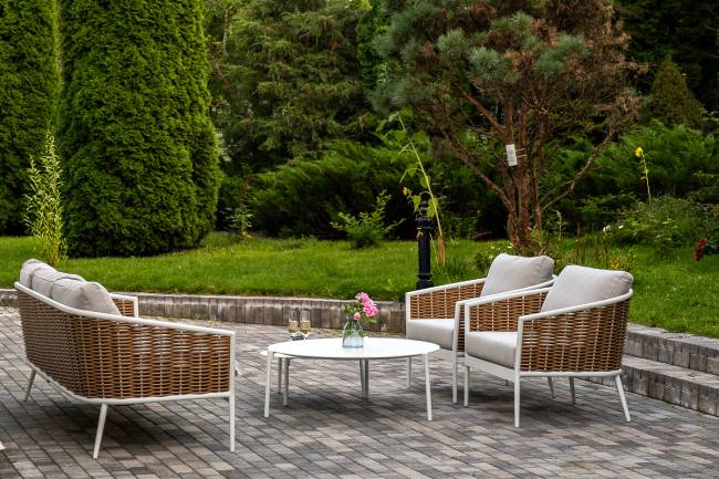 "Тоскана" лаунж-зона из искусственного ротанга, цвет соломенный "Тоскана" лаунж-зона из искусственного ротанга, цвет соломенный