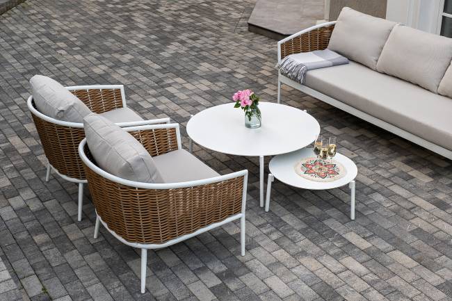 "Тоскана" лаунж-зона из искусственного ротанга, цвет соломенный "Тоскана" лаунж-зона из искусственного ротанга, цвет соломенный