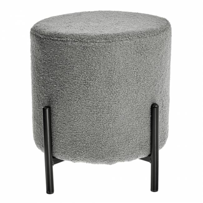 Стул-пуф Otis светло-серый, искусственный мех Стул-пуф Otis светло-серый, искусственный мех