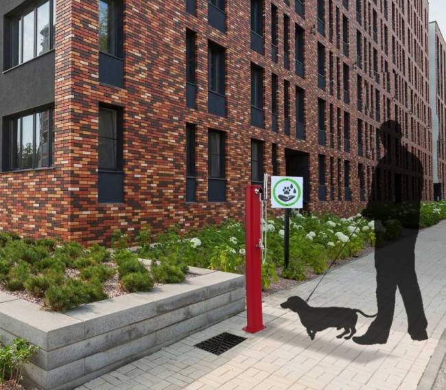 Душ уличный для ног Jolly Go JG 185 антрацит 200х185х1150 мм