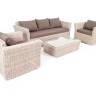 "Капучино" лаунж-зона из искусственного ротанга, цвет бежевый