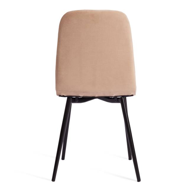 Стул Арк/Arc велюр/металл, 46х52х88см, бежевый/черный бежевый Велюр/металл