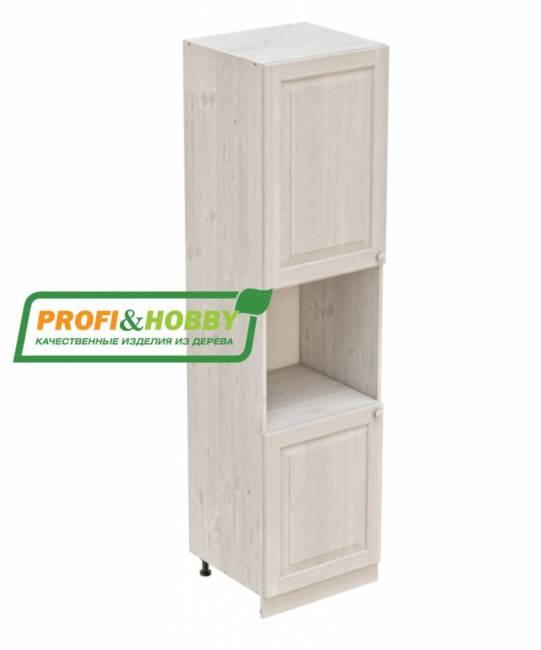 Пенал 2220 х 600 х 560 филенка, 2 двери (без полок), сосна, без покраски