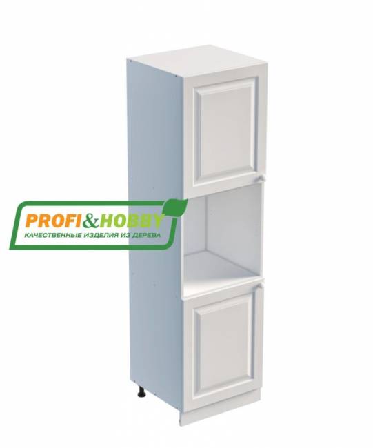 Пенал 2220 х 600 х 560 филенка, 2 двери (без полок), сосна, без покраски