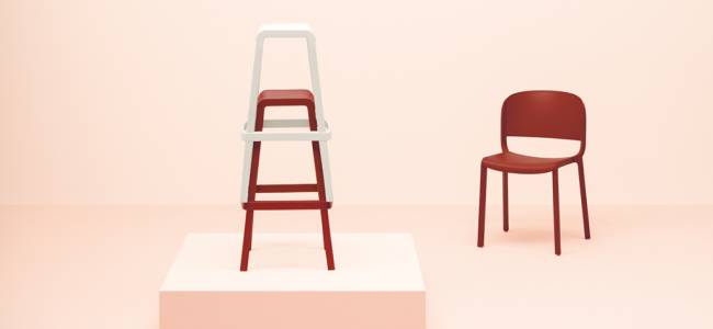 Табурет пластиковый полубарный Dome черный 430х415х650 мм Табурет пластиковый полубарный Dome черный 430х415х650 мм