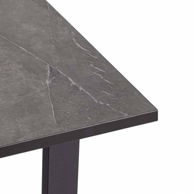 Стол COSTA ЛДСП/HPL/металл,  120 х 80 х 75 см, Гранит тёмный/чёрный