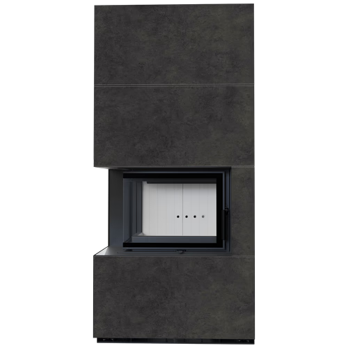 Каминокомплект Kratki PRO FLOKI FOKOS GRAFITE угловое стекло слева