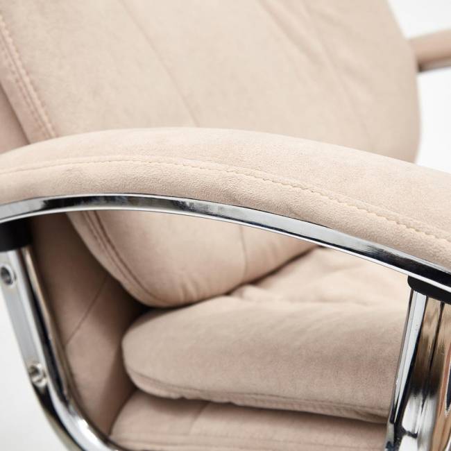 Кресло Софти Люкс/Softy Lux флок , бежевый, 7 бежевый флок Кресло Софти Люкс/Softy Lux флок , бежевый, 7 бежевый флок