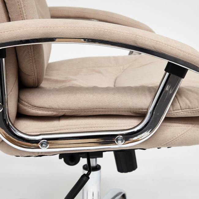 Кресло Софти Люкс/Softy Lux флок , бежевый, 7 бежевый флок Кресло Софти Люкс/Softy Lux флок , бежевый, 7 бежевый флок