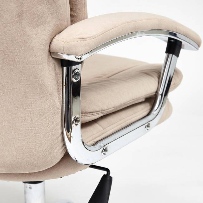 Кресло Софти Люкс/Softy Lux флок , бежевый, 7 бежевый флок Кресло Софти Люкс/Softy Lux флок , бежевый, 7 бежевый флок