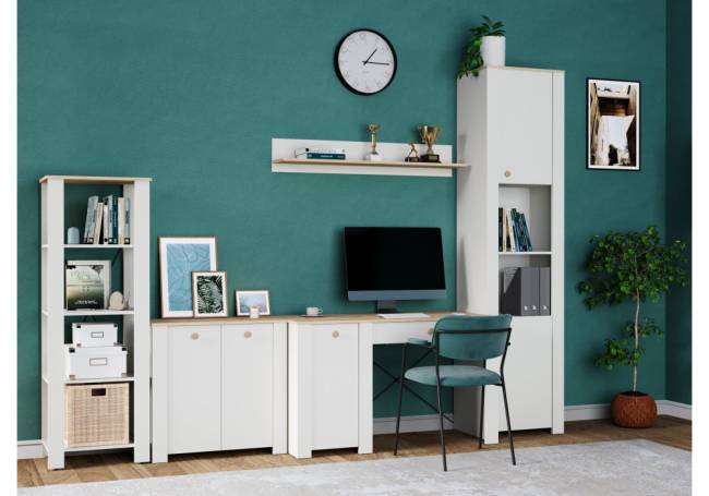 Джастин 13.354 белый PE шагрень / дуб белый exclusive OW D4430